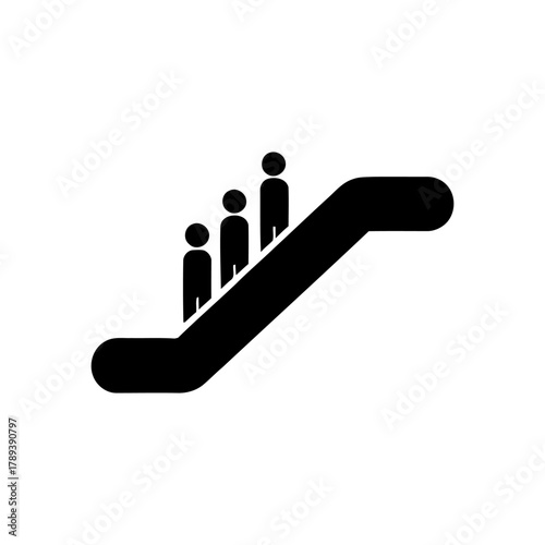 Eskalator Symbol – Minimal Line Icon for Modern Architecture Design