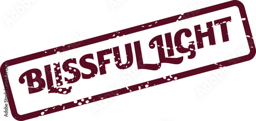 Blissful Light Stamp with Distressed Texture Symbolizing Hope and Inner Radiance