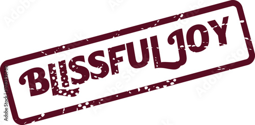 Blissful Joy Rubber Stamp Message Evokes Feelings of Pure Happiness and Delight