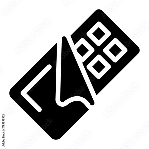 chocolate bar glyph icon