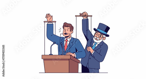 Political Manipulation and Power Control Illustration
