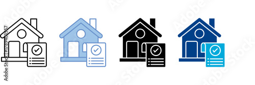 Property Icon Set Multiple Style Collection