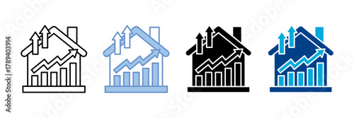 Growth Icon Set Multiple Style Collection