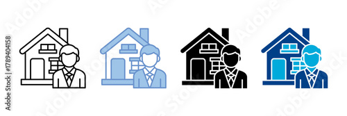 Agent  Icon Set Multiple Style Collection