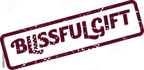 A delightful graphic representation of a blissful gift stamp for special occasions