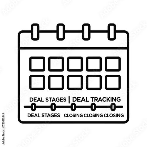 Calendar with deal stages and tracking