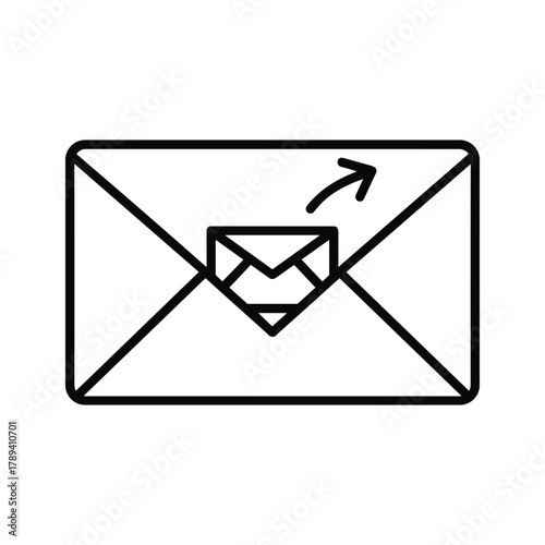 Email icon with outgoing arrow