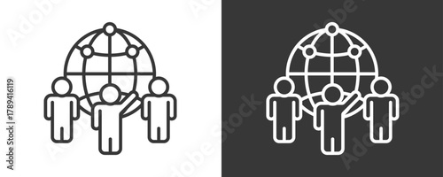 Representative Icon Set Vector Collection Isolated In Black And White