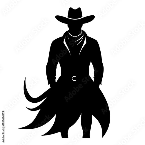 silhouette of a man in a hat