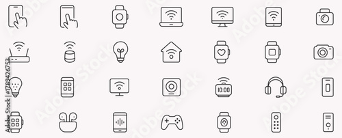 Smart Device Line Icons Pack – Minimalist Icons - Sharp and Unique Vector Line Icons