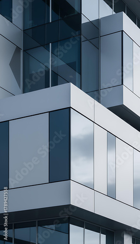 Modern Glass Building Architectural Detail