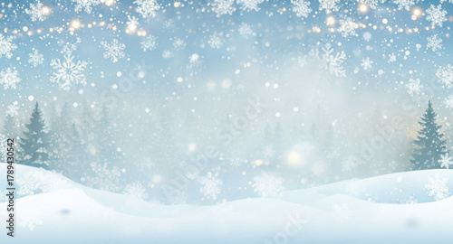 winter landscape with snow