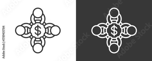 Partnership Icon Set Vector Collection Isolated In Black And White