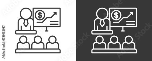 Training Icon Set Vector Collection Isolated In Black And White