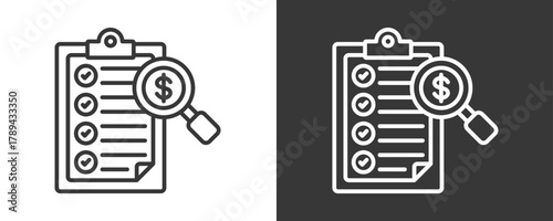 Evaluating Icon Set Vector Collection Isolated In Black And White