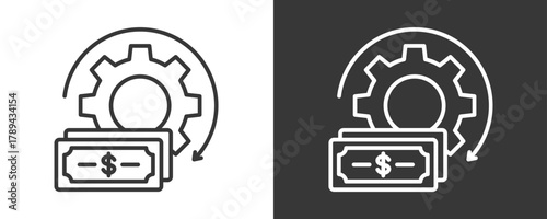 Money Management Icon Set Vector Collection Isolated In Black And White