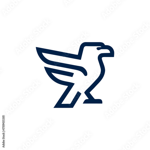 Eagle bird outline animal emblem