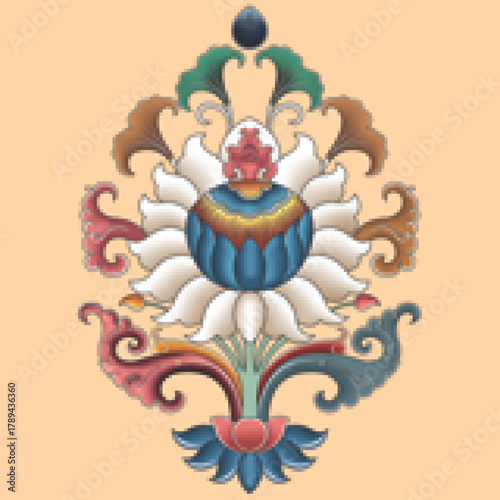 Tashi Tapgay, Tashi Zegay, Tibetan Illustration design, Tibetan Auspicious symbol