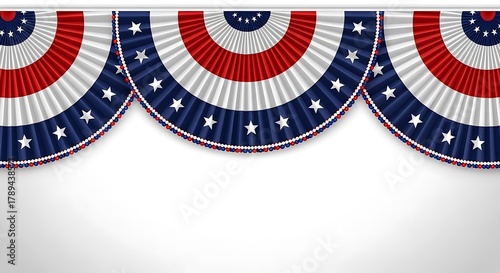 American flag bunting decoration