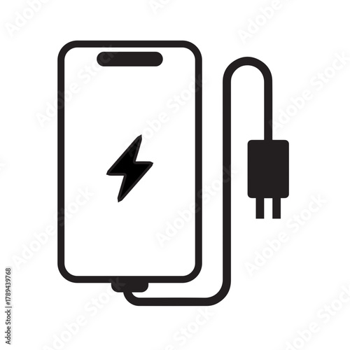 charger handphone icon vector