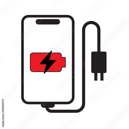 charger handphone icon lowbat