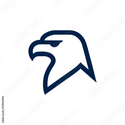 Eagle head outline emblem