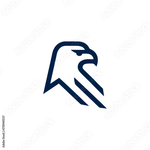 Eagle head line art design