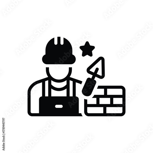 Black solid icon for  dependable builders