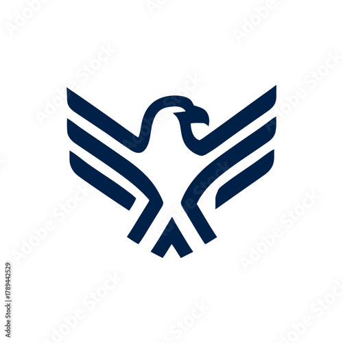Eagle heraldry mark in navy