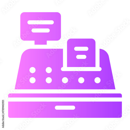cashier machine gradient icon