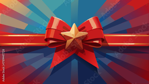 gift box with red ribbon