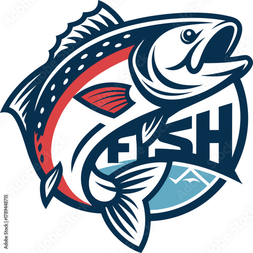 Bait Lure Fish Hook Fishing Angler logo design inspiration collection of fish icon with waves