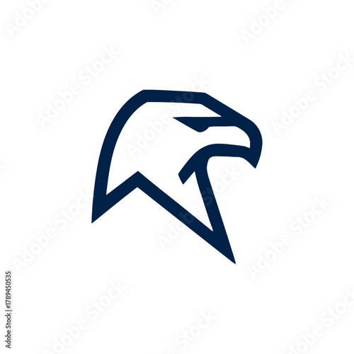 Eagle head simple geometric line