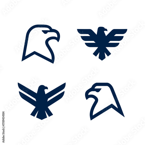 Eagle bird icons for branding purposes