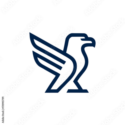 Griffin outline stylized bird icon
