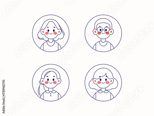 Line Art Avatar Set