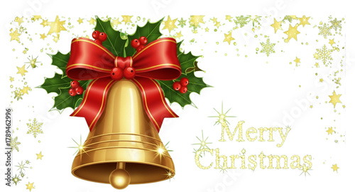 christmas bells on white background