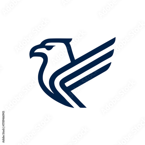 Griffin heraldic symbol in dark blue