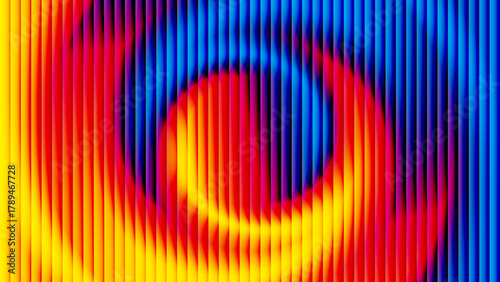 Vibrant abstract background featuring a dynamic swirl of red, yellow, and blue colors artfully blended