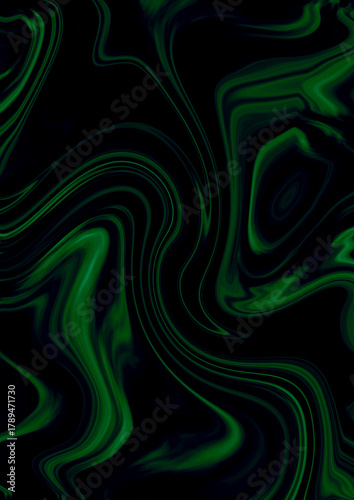 黒と緑の怖いマーブル模様の背景画像