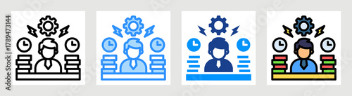 Workload Management Icon Collection Set Multiple Style