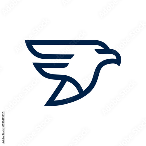 Eagle line style emblem outline