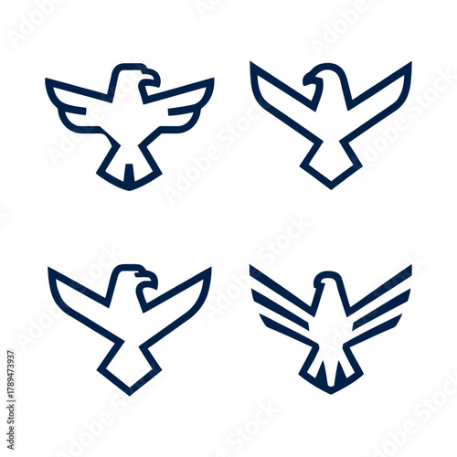 Bold heraldic eagle symbols pack