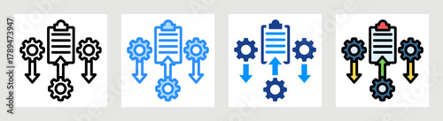 Task Prioritization Icon Collection Set Multiple Style