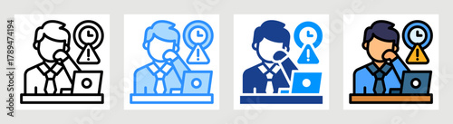 Procrastination Icon Collection Set Multiple Style