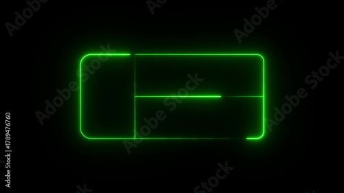 Neon united arab emirates flag animation background