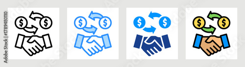 Fair Trade Icon Collection Set Multiple Style