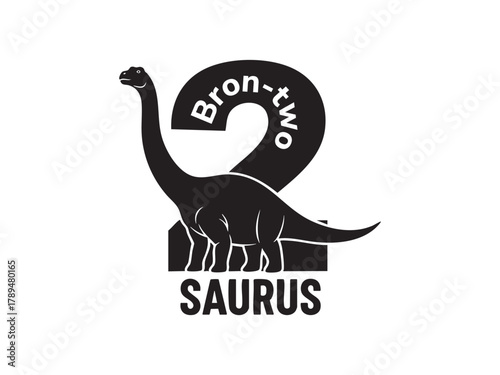 Bron two saurus 2 dinosaur vector design