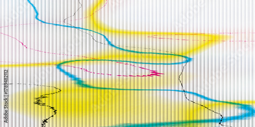 Abnormal abstract pattern and abnormal decor watercolor artwork.