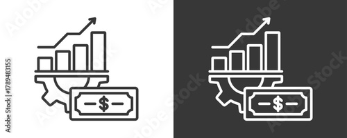 Investment Icon Set Vector Collection Isolated In Black And White